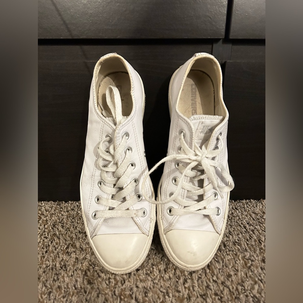 White leather converse